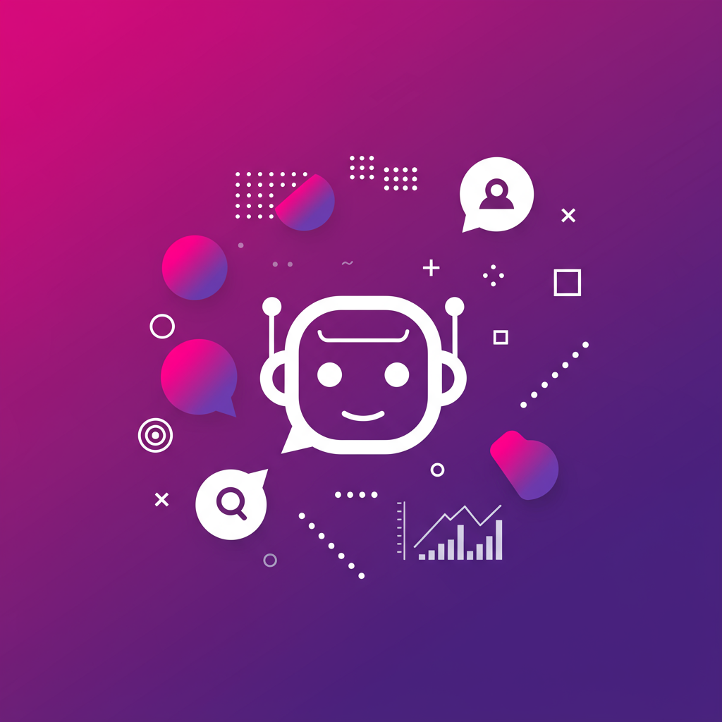 Illustration for Seonali's new AI brand visibility tool: A central AI chatbot icon with surrounding brand and data elements, highlighting how Seonali helps measure brand presence in LLMs like ChatGPT, Gemini, and other LLMs responses.