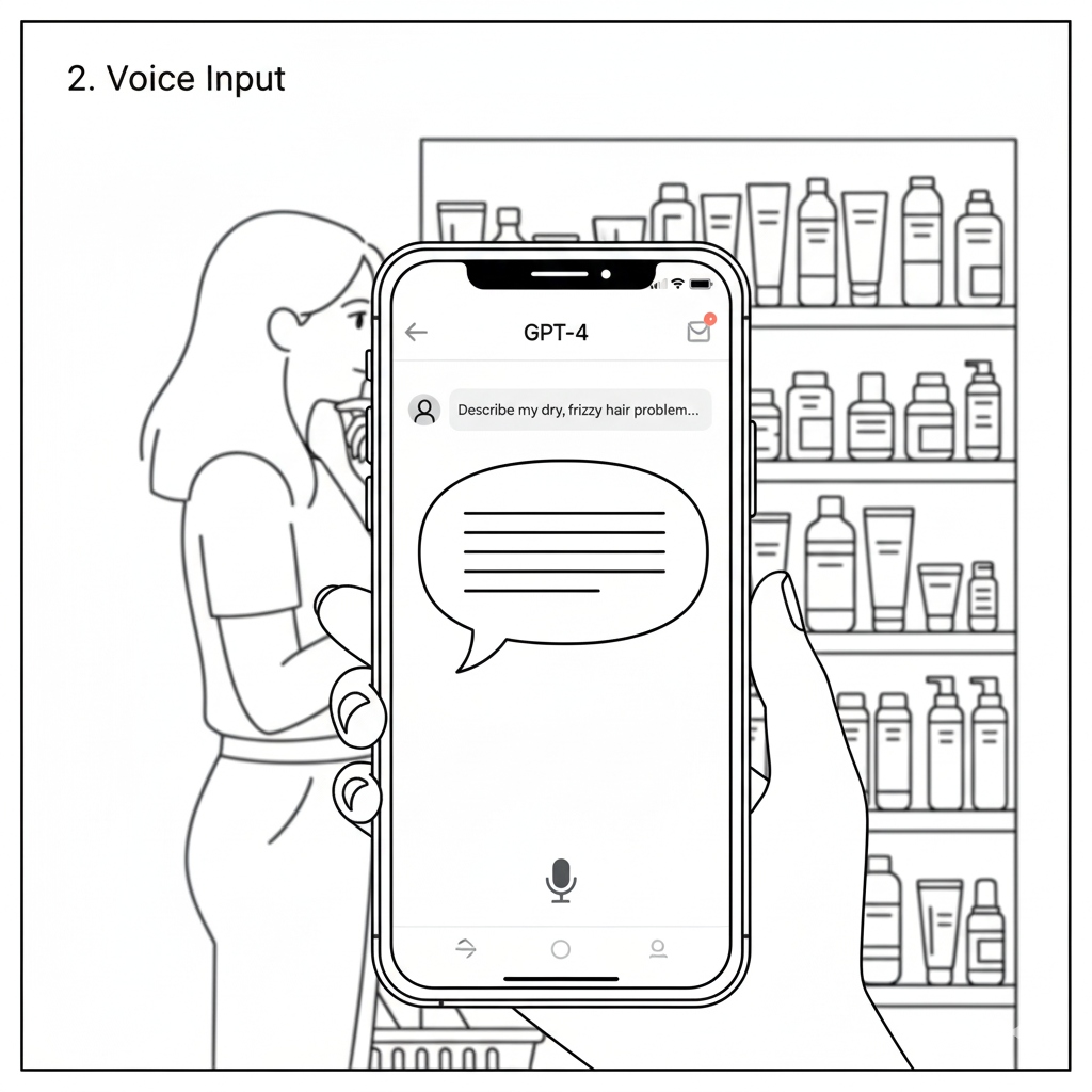Customer using voice input